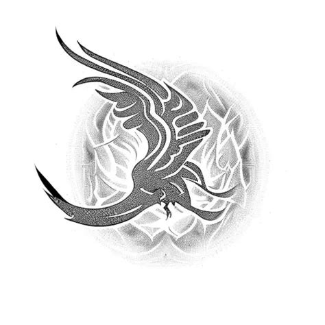 Tribal Burning Phoenix Tattoo Idea Blackink Ai