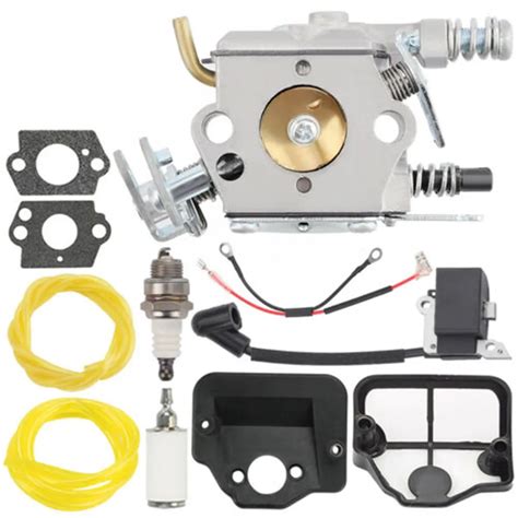 Brushcutter Carburetor Fuel Filter Spark Plug Ignition Coil Kit For