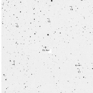 Finding chart for new variable stars (designated as V1, V2, V3 and V4)... | Download Scientific ...