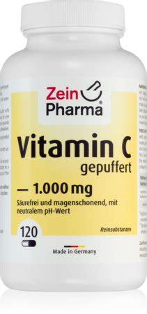 ZeinPharma Vitamin C gepuffert 1000 mg Kapseln zur Unterstützung des