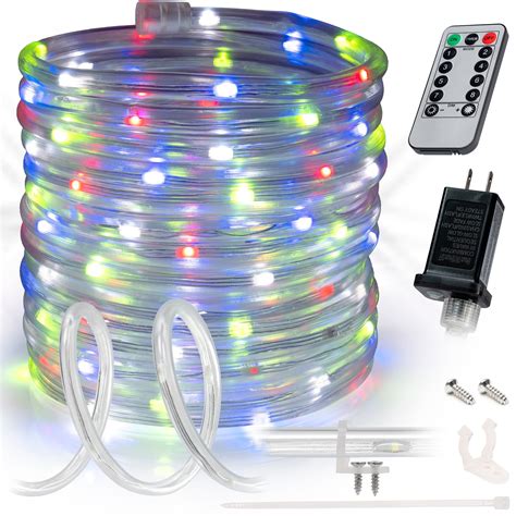 WYZworks 50ft Colorful 8 Mode LED Rope Light W Remote Control Outdoor