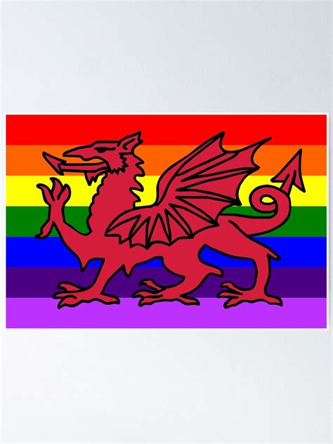 Welsh Gay Pride Flag Wales Poster By Sweetsixty Redbubble