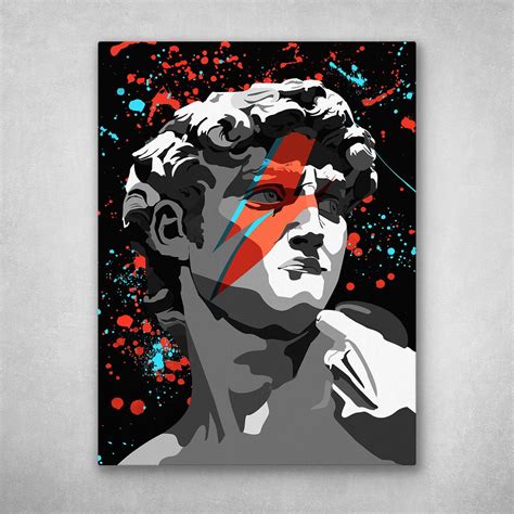 Statua Del David Michelangelo Pop Art Canvas Wall Art Etsy Italia Pop