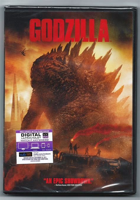 Godzilla (DVD, 2014, SINGLE DISC VERSION) ALTERNATE COVER RARE - DVD ...