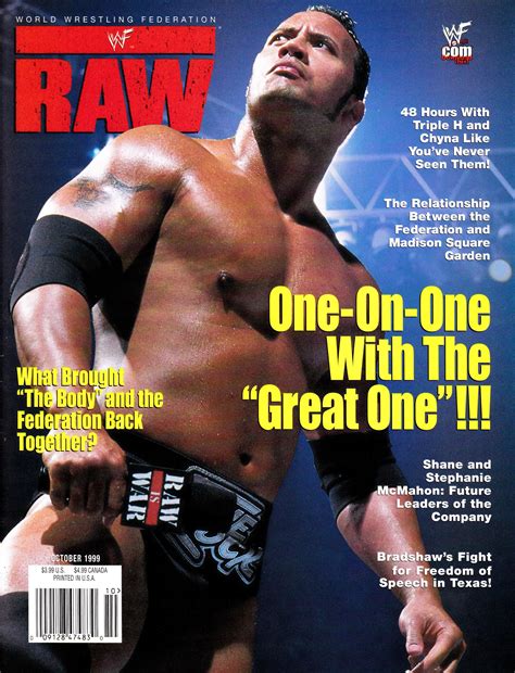 Photo 33 Of 118 Wwf Wwe Raw Magazine 1996 2006 The Rock Dwayne