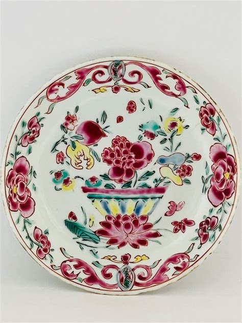 Tea Tile 1 Famille Rose Porcelain Flowers Catawiki