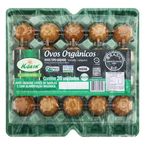 Ovos Vermelhos Grande Orgânico Korin Bandeja 20 Unidades MercadoLivre