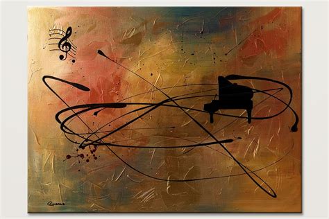 Solo Piano Abstract Art Painting Id80