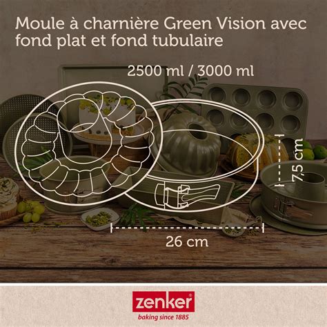 Moule à manqué et à savarin double fond 26 cm Zenker Green Vision