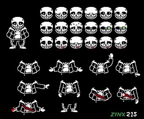 Sans sprite sheet by Zynx215 on DeviantArt