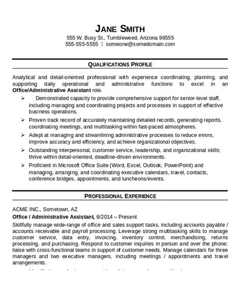 Administrative Assistant Resume Template Microsoft Word Free Download Printable Templates