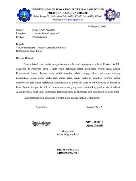 Detail Surat Permohonan Kunjungan Koleksi Nomer