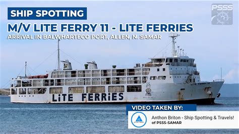 SHIP SPOTTING M V Lite Ferry 11 In BALWHARTECO Port By Anthon Briton