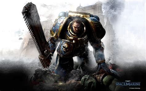 Warhammer K Space Marine With Chainsword