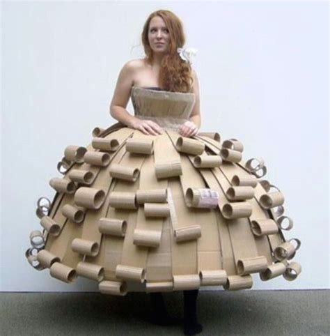 Outrageous Cardboard Hoop Skirt Costume Recycled Dress Recycled