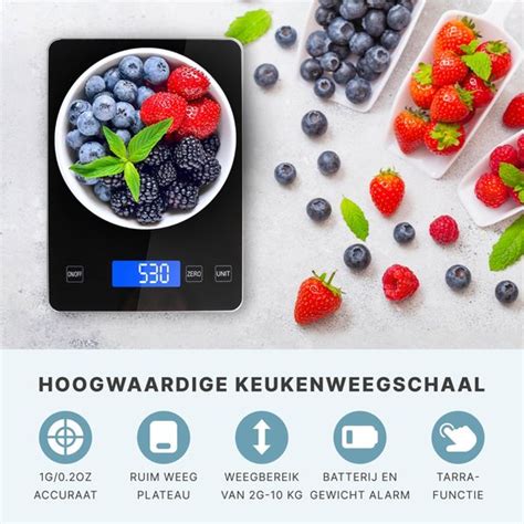 Keukenweegschaal Digitaal Weegschaal Keuken Oplaadbaar Incl