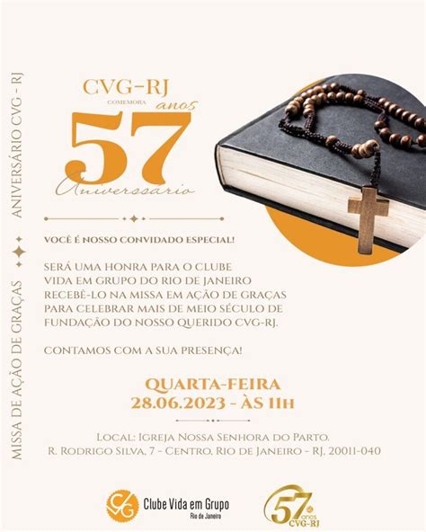 Cvg Rj Celebra Missa Ao Completar Anos