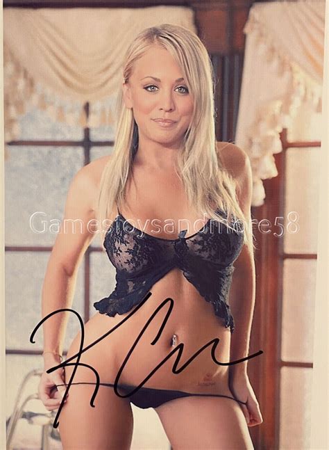 Kaley Cuoco Signed X Risqu Photo Ebay