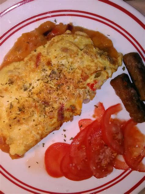 Turkey Cheese Tomato Omelette Recipe Food Vegetarian