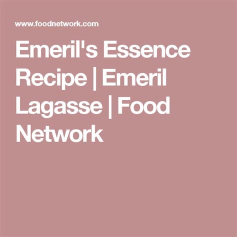 Emerils Essence Recipe Food Network Recipes Recipes Low Sodium