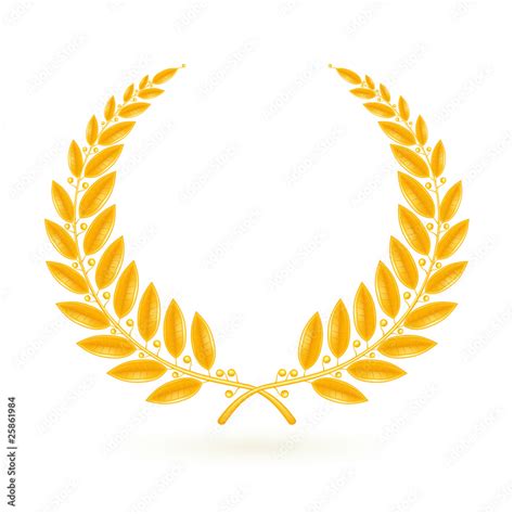 Laurel Wreath Gold Stock Vector Adobe Stock