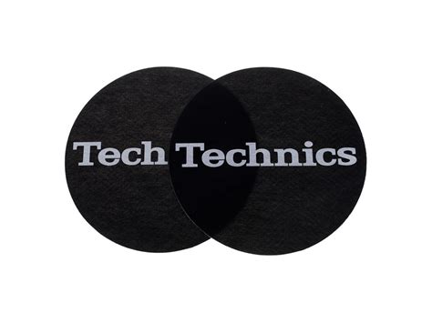 Technics Slipmat Black White Logo Pair T Studio