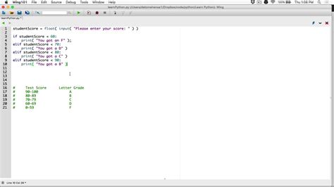 55. If-elif-else statement example program - Learn Python - YouTube