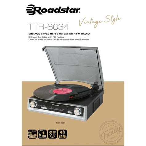 Roadstar TTR 8634 Tocadiscos PcComponentes