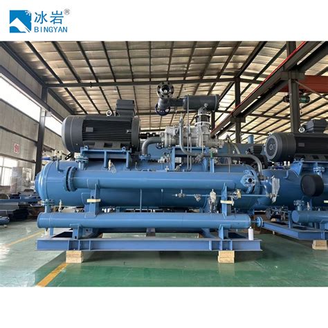 Blast Freezer Room Evaporative Condenser Shock Cooling Screw Compressor