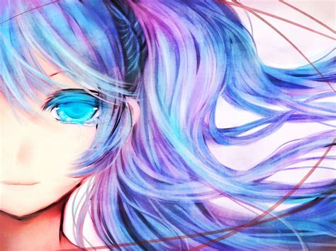 Wallpaper Drawing Illustration Anime Girls Artwork Blue Vocaloid