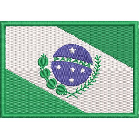 Patch Bordado Bandeira Estado Paraná 5x7cm Cód BDE14