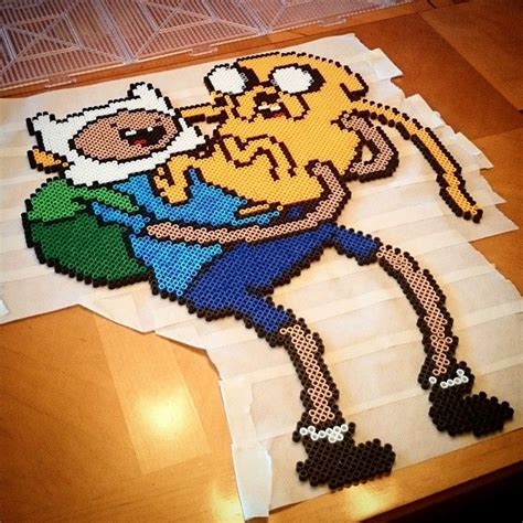 Holyyyyy Jesus Finn And Jake Adventure Time Perler Beads By The