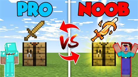 Minecraft Noob Vs Pro Super Crafting Sword In Minecraft Compilation