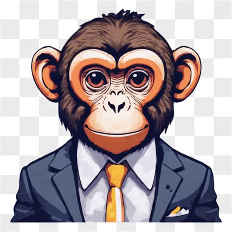 Baixe Macaco Cartoon Elegante Em Terno E Gravata Cartoons Creative