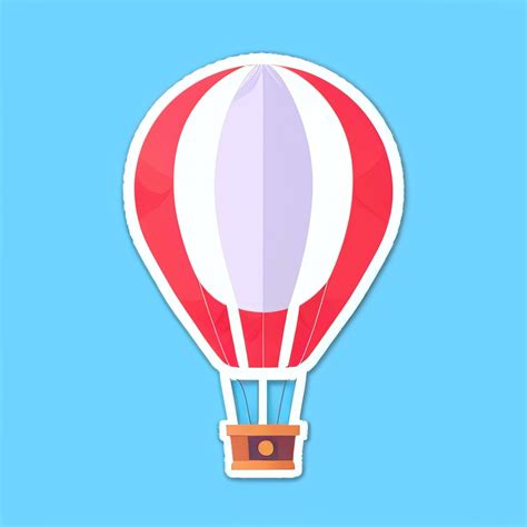 AI Generated Hot Air Balloon Avatar Icon Clip Art Sticker Decoration Simple Background 34721605