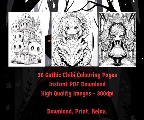 Chibi Colouring Pages Gothic Chibi Printable Colouring Pages