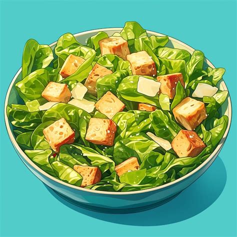 Caesar Salad With Chicken Vectors And Illustrations For Free Download