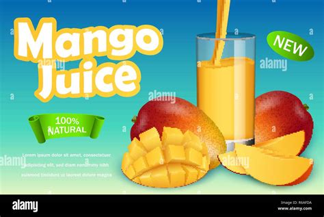 Mango Banner Realistic Illustration Of Mango Vector Banner For Web