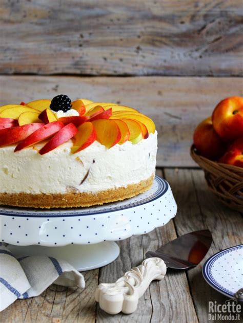 Cheesecake Alle Pesche E Yogurt Greco Torta Fredda