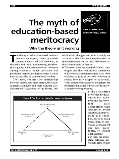 The Myth of Education Based Meritocracy | Social Mobility | Meritocracy