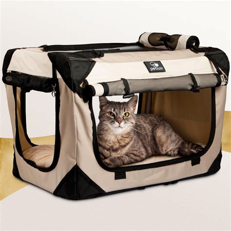 PETLUV Happy Cat Soft-Sided Cat Carrier, Tan, Small - Chewy.com