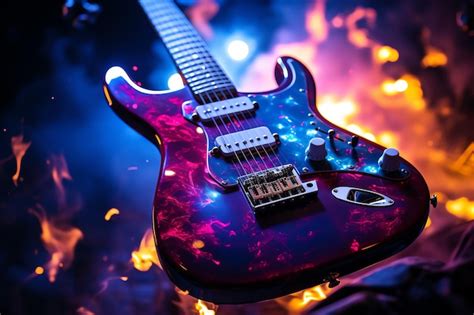 Premium AI Image | Colorful electric guitar