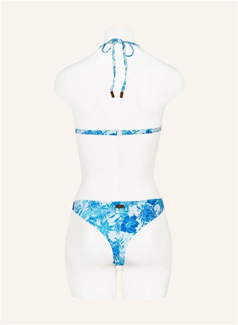 Vilebrequin Brazilian Bikini Hose Tahiti Flowers In Weiss Hellblau T Rkis