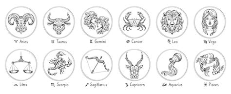 Premium Vector Zodiac Signs Sketch Cancer Scorpio And Pisces Hand