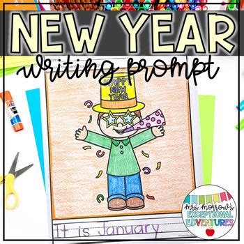 New Year Writing Prompts | Coloring Pages FREEBIE by Exceptional Edventure