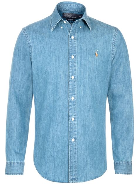 Polo Ralph Lauren Slim Fit Denim Shirt In Blue For Men Lyst