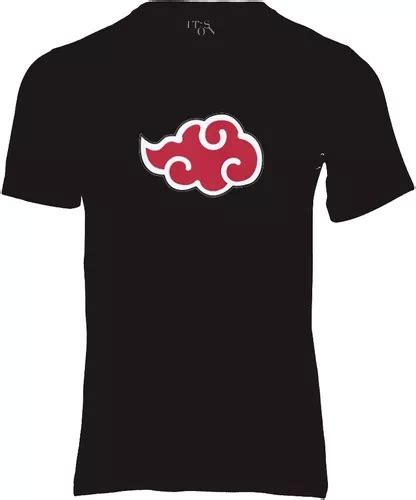 Playera Negra Nube Akatsuki Roja De Sangre Naruto Meses sin interés