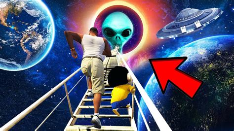 SHINCHAN AND FRANKLIN TRIED THE IMPOSSIBLE ALIEN STAIRWAY TO SPACE