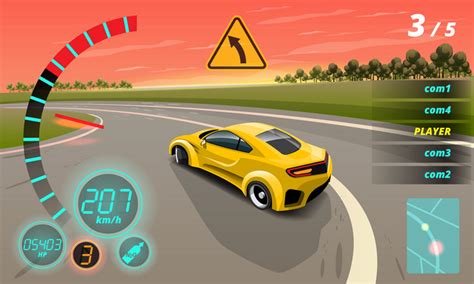 In Game Competition Continue Player Used High Speed Car For Win In Racing Game Competition E ...