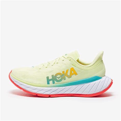 Hoka Womens Carbon X 2 Luminary Green Hot Coral Womens Shoes